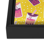Bubble Tea Boba Pattern Framed Canvas Print Gallery Image 3