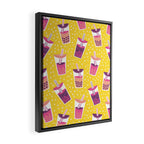 Bubble Tea Boba Pattern Framed Canvas Print Gallery Image 2