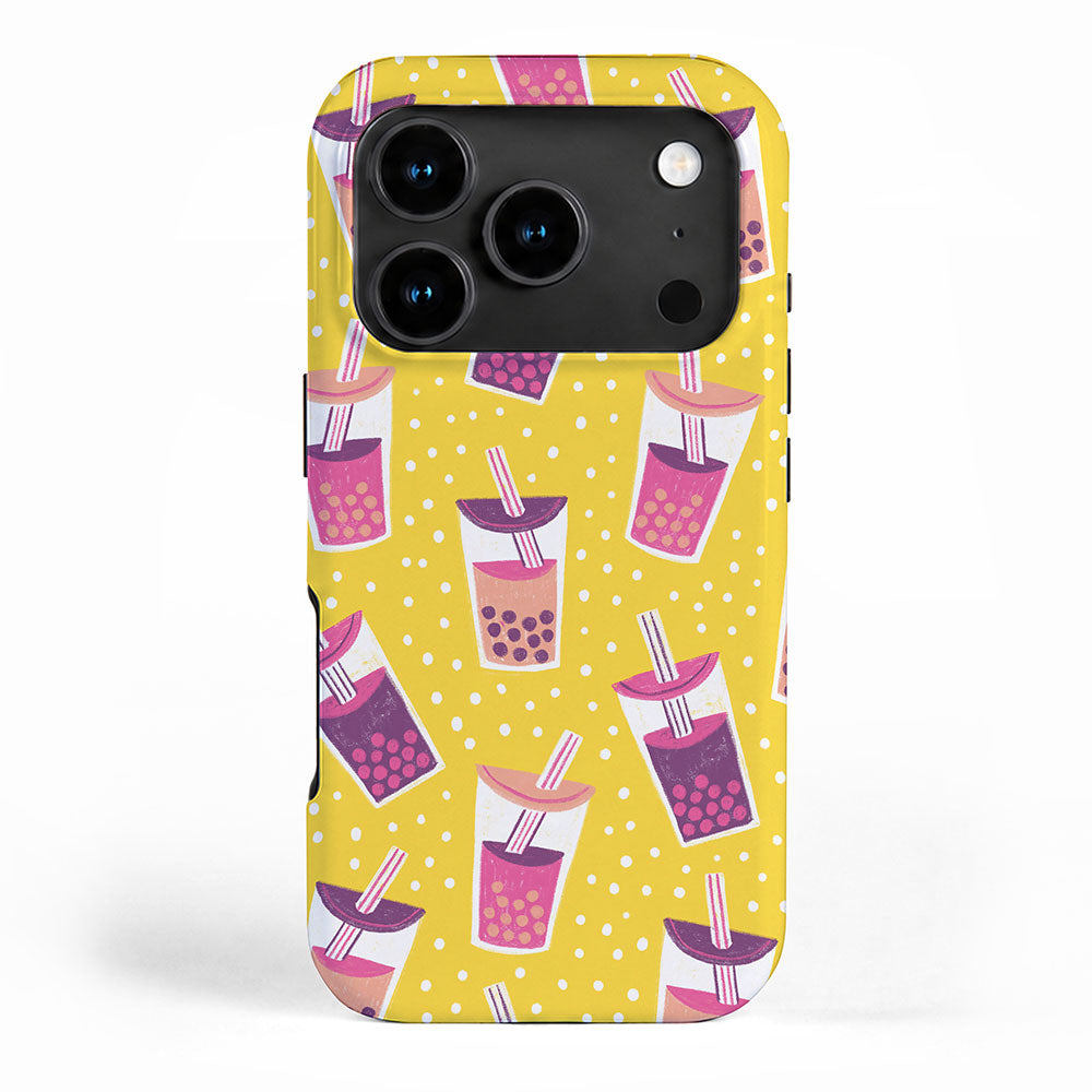 Bubble Tea Boba Pattern iPhone Case Gallery Image 1