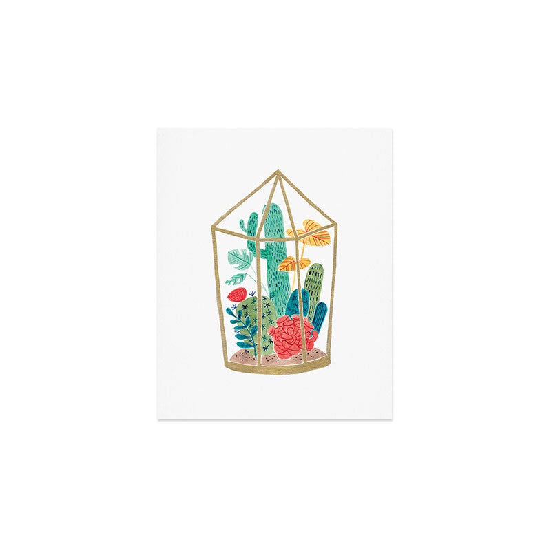 Cactus Terrarium Art Print Gallery Image 1