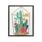 Cactus Terrarium Framed Canvas Print Gallery Image 6
