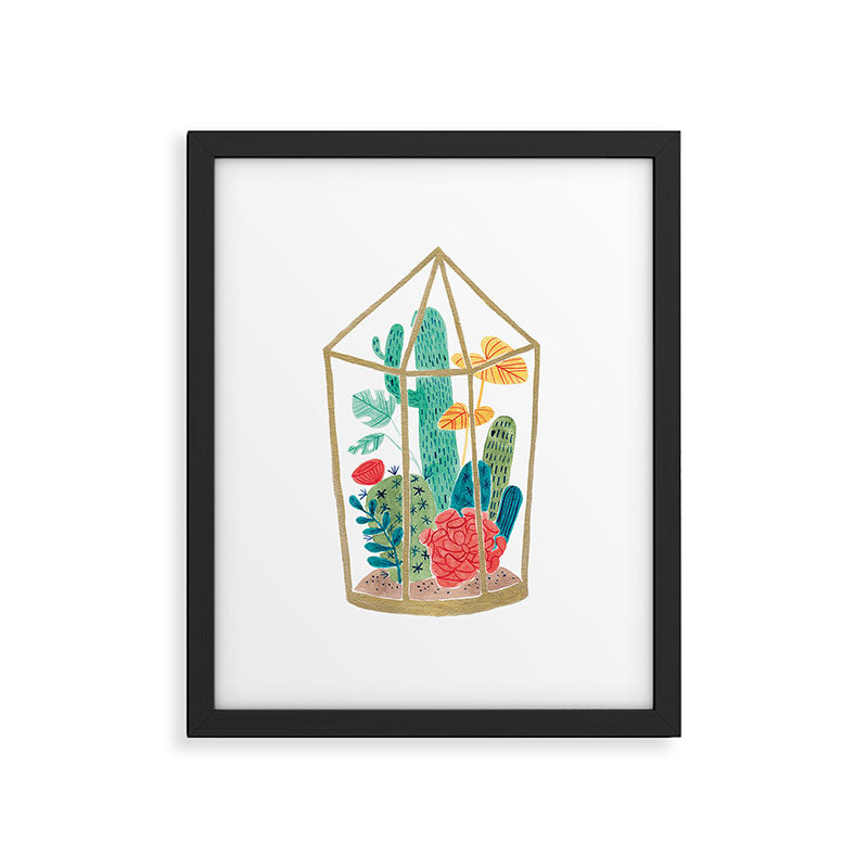 Cactus Terrarium Framed Art Print Gallery Image 5