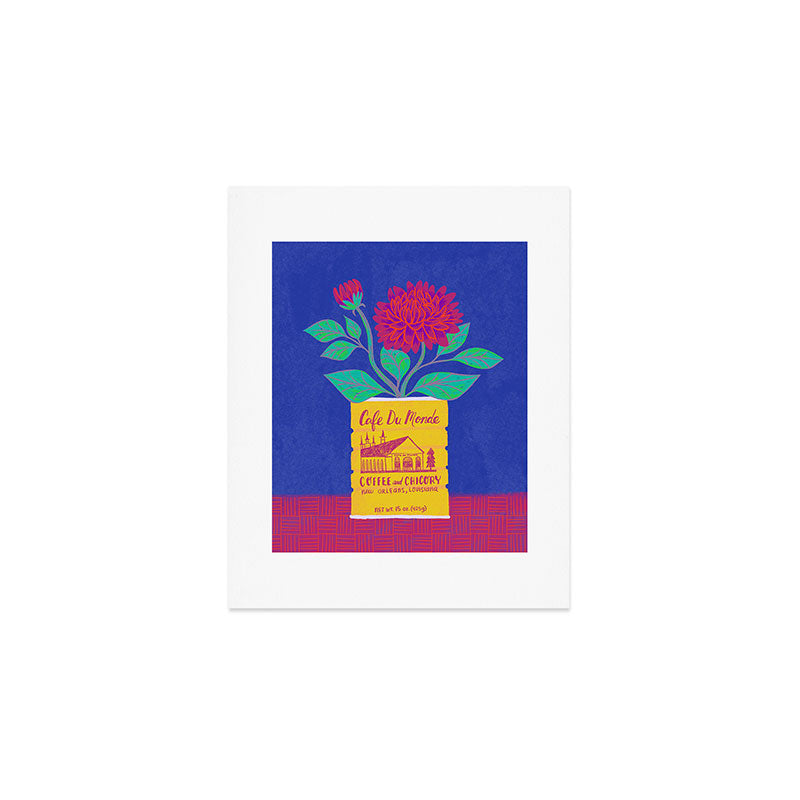 Cafe Du Monde Floral Bouquet Art Print Gallery Image 1