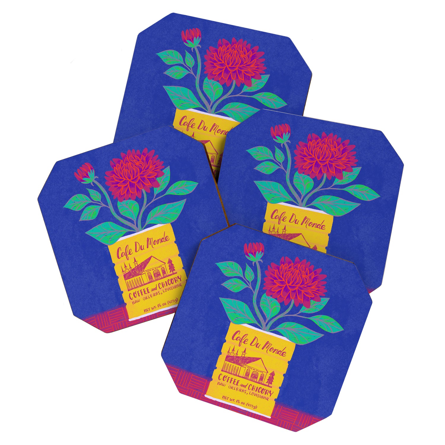 Cafe Du Monde Floral Bouquet Coaster Gallery Image 1