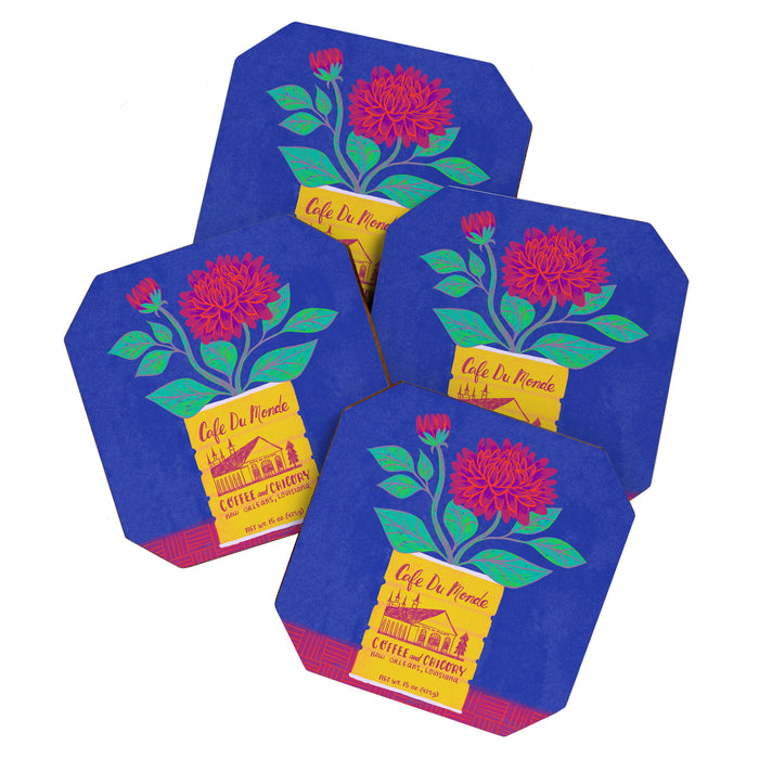 Cafe Du Monde Floral Bouquet Coaster Gallery Image 1