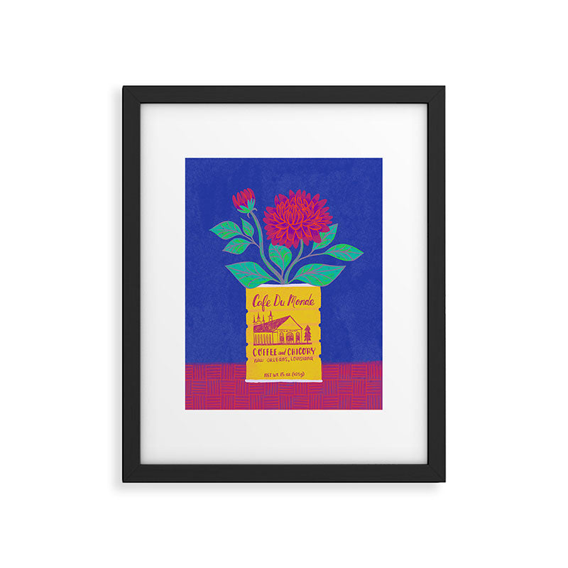 Cafe Du Monde Floral Bouquet Framed Art Print Gallery Image 6