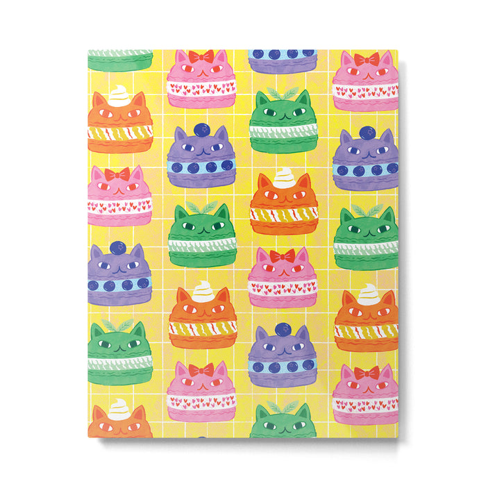 Cat Macaron Metal Print Gallery Image 1