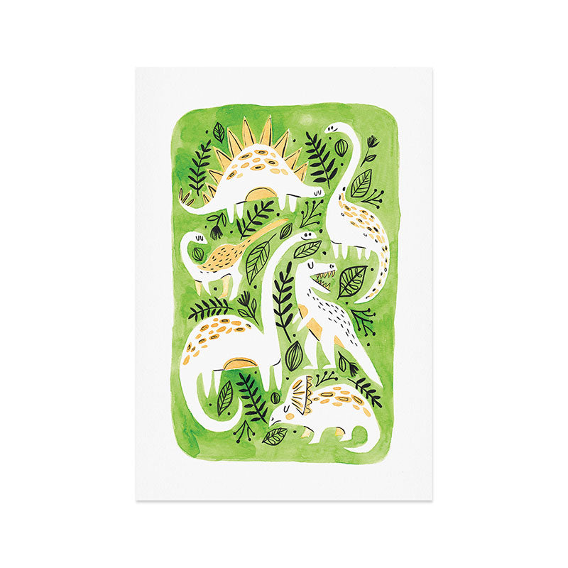 Dinosaur Forest Art Print Gallery Image 1