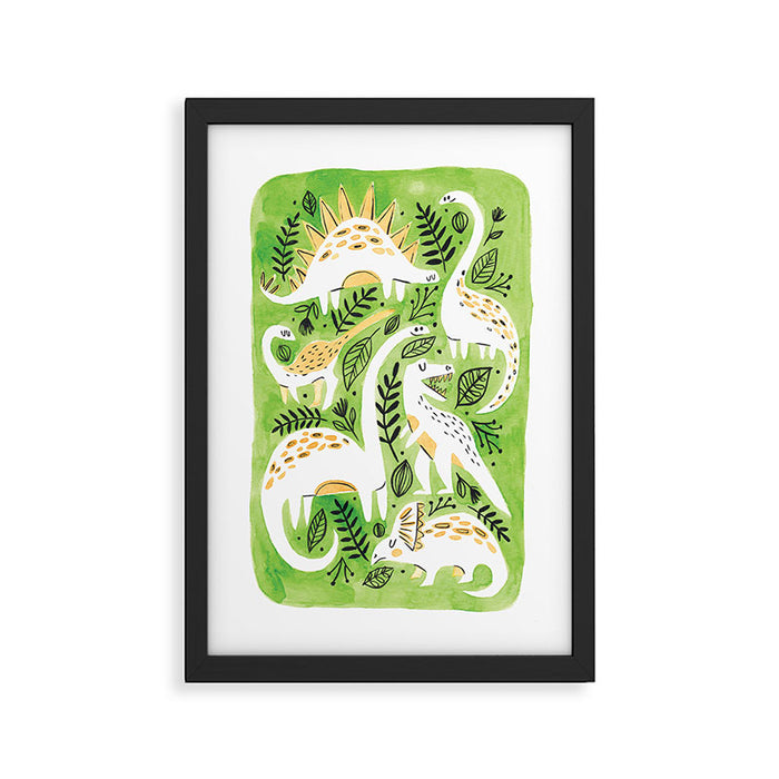 Dinosaur Forest Framed Art Print Gallery Image 1