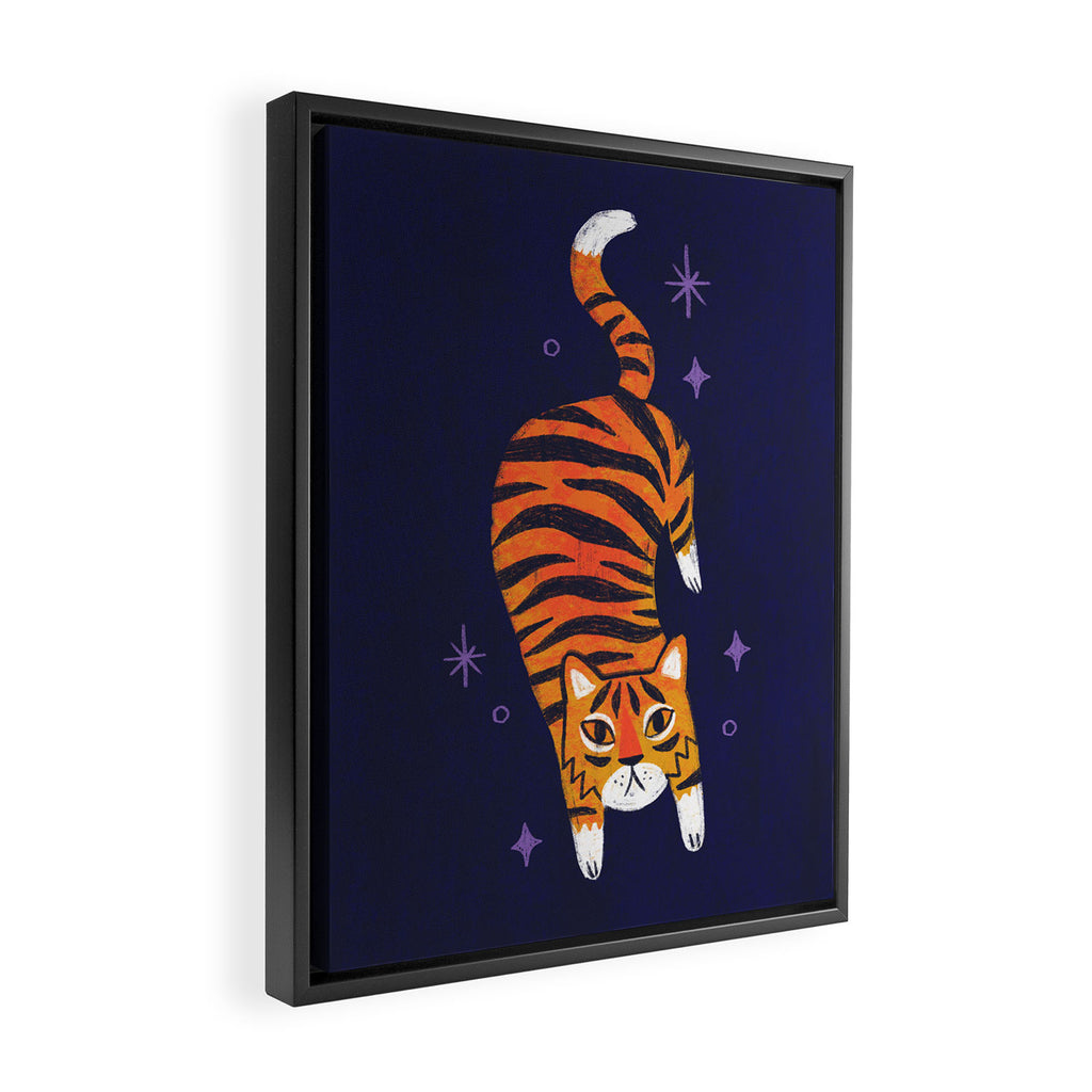Fierce Tiger  Framed Canvas Print Gallery Image 2