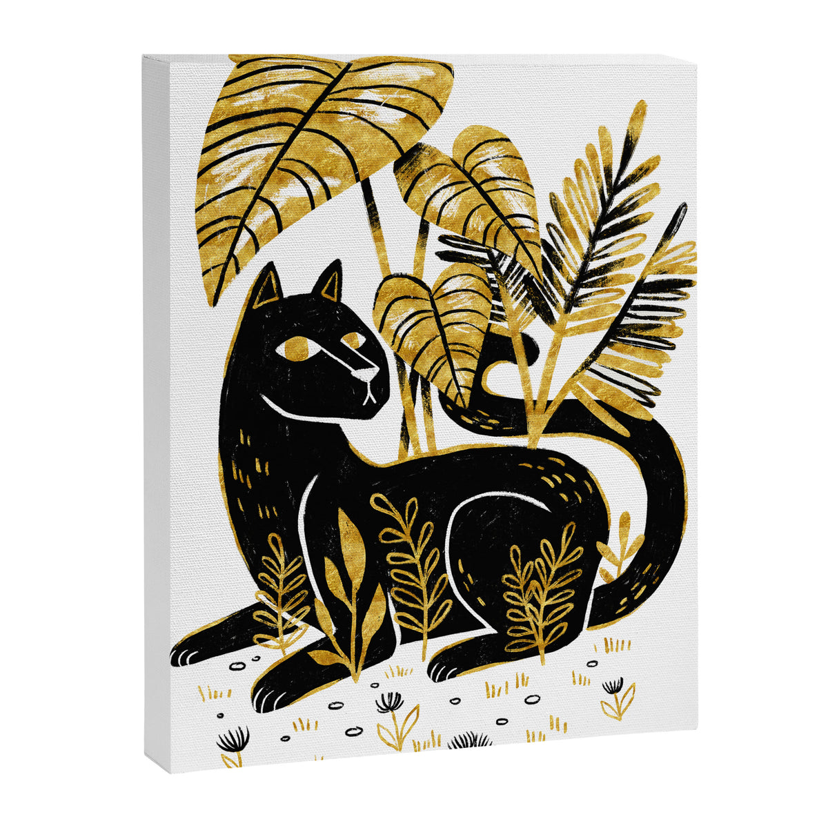 Gold & Black Panther Canvas Print Gallery Image 8