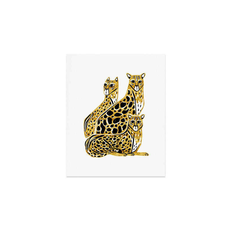 Gold Cheetahs Art Print Gallery Image 1