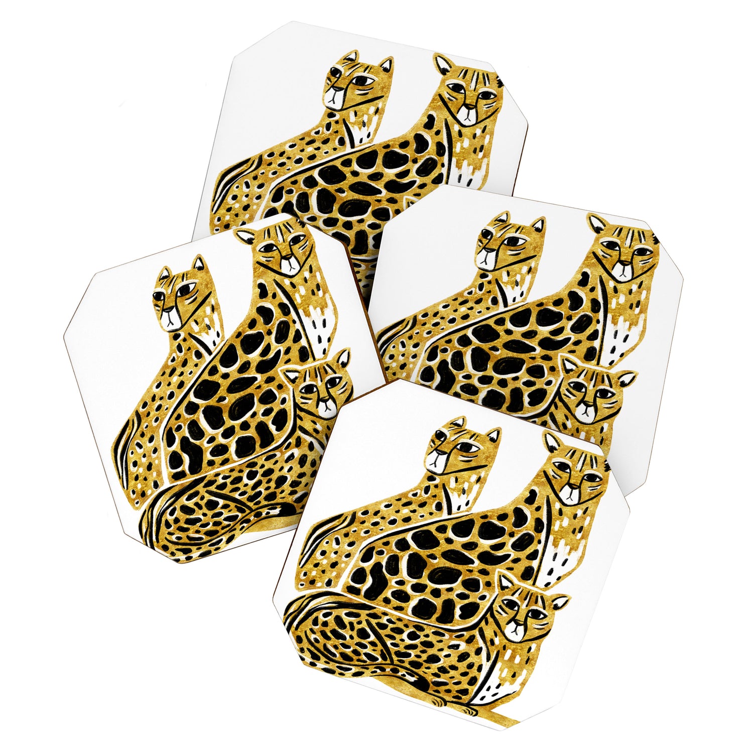 Gold Cheetahs Coaster Gallery Image 1