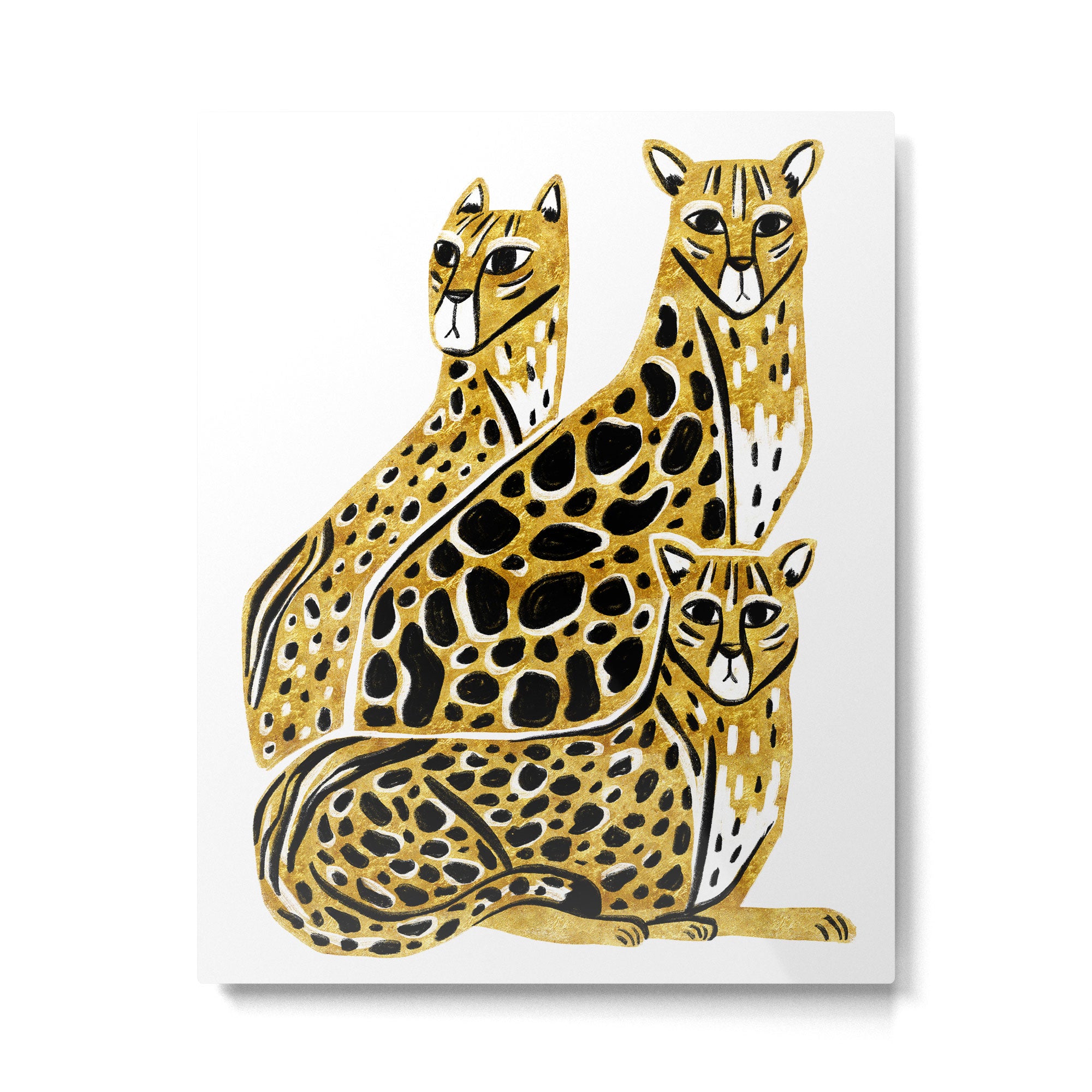 Gold Cheetahs Metal Print Gallery Image 6