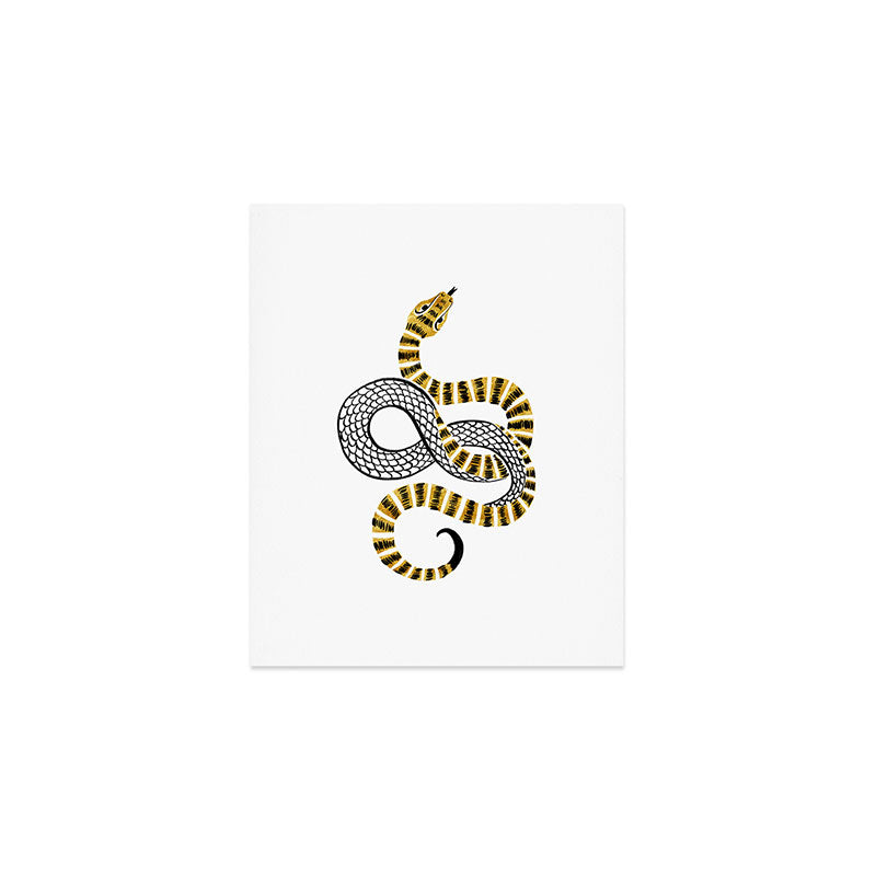 Gold Snake Art Print Gallery Image 1