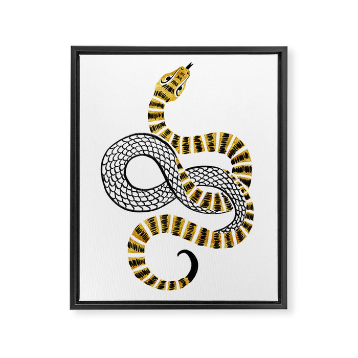 Gold Snake Framed Canvas Print Gallery Image 1