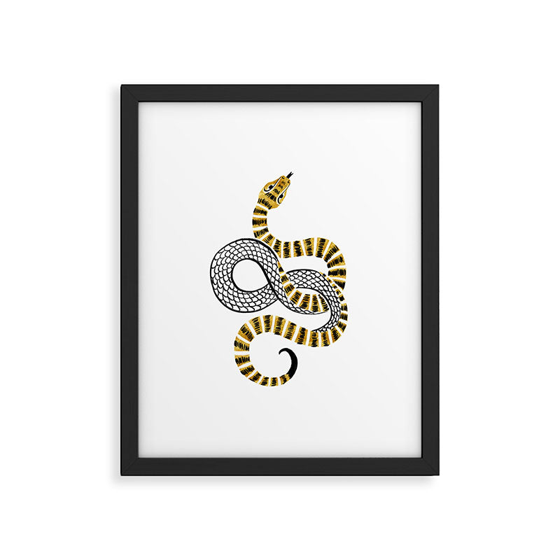 Gold Snake Framed Art Print Gallery Image 5