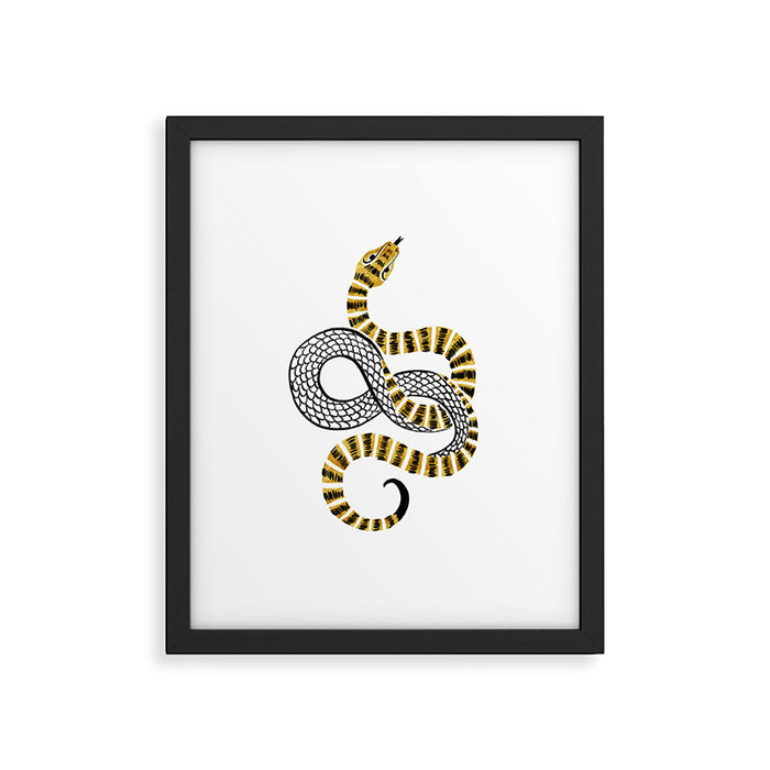 Gold Snake Framed Art Print Gallery Image 1