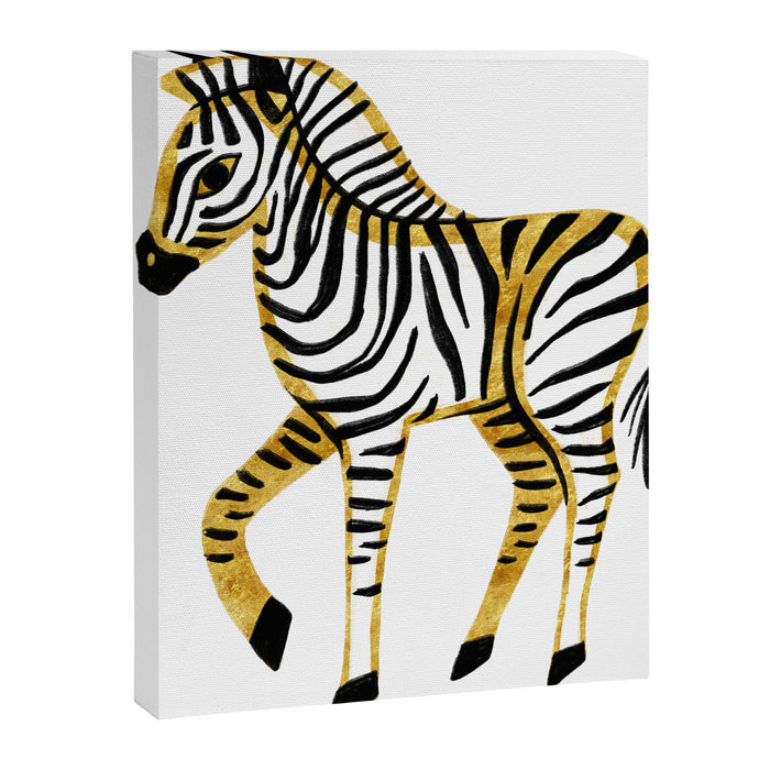 Gold Zebra Canvas Print Gallery Image 1