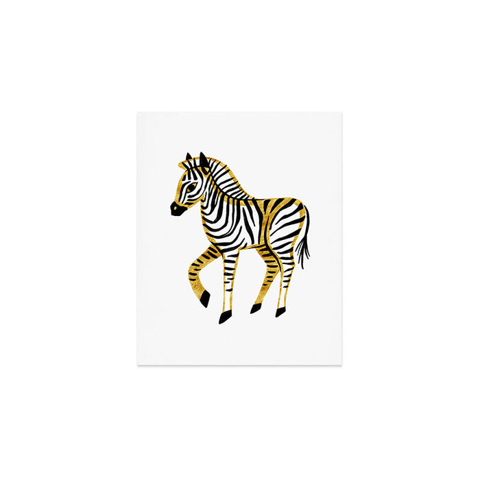 Gold Zebra Art Print Gallery Image 1