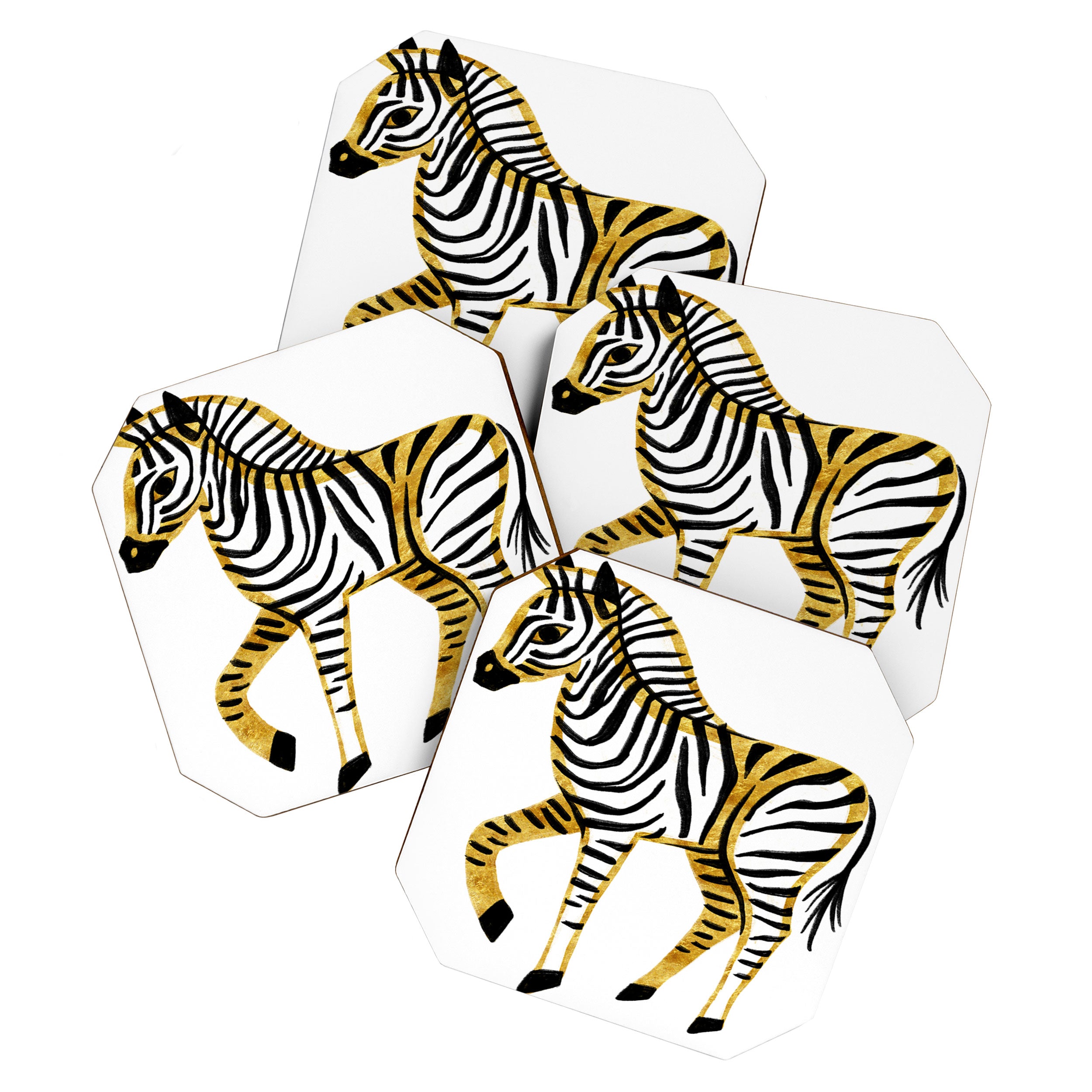 Gold Zebra Coaster Gallery Image 1