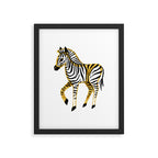 Gold Zebra Framed Art Print Gallery Image 5