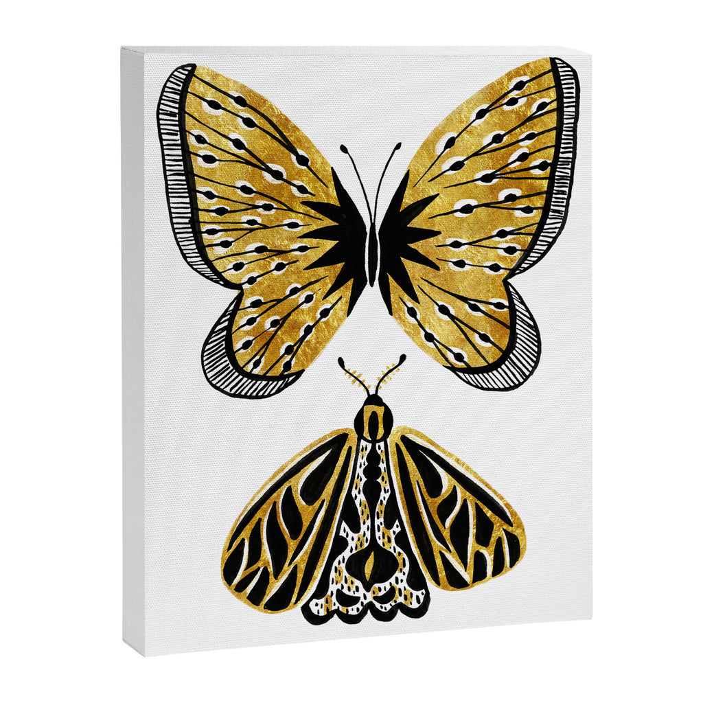 Golden Butterfly & Moth Canvas Print Gallery Image 8
