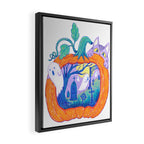 Halloween Pumpkin Graveyard Framed Canvas Print Gallery Image 2