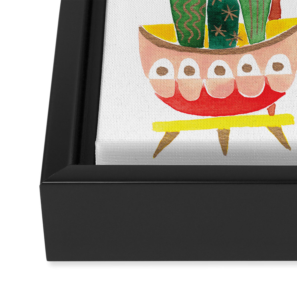Happy Plants Happy Home Framed Canvas Print Gallery Image 3