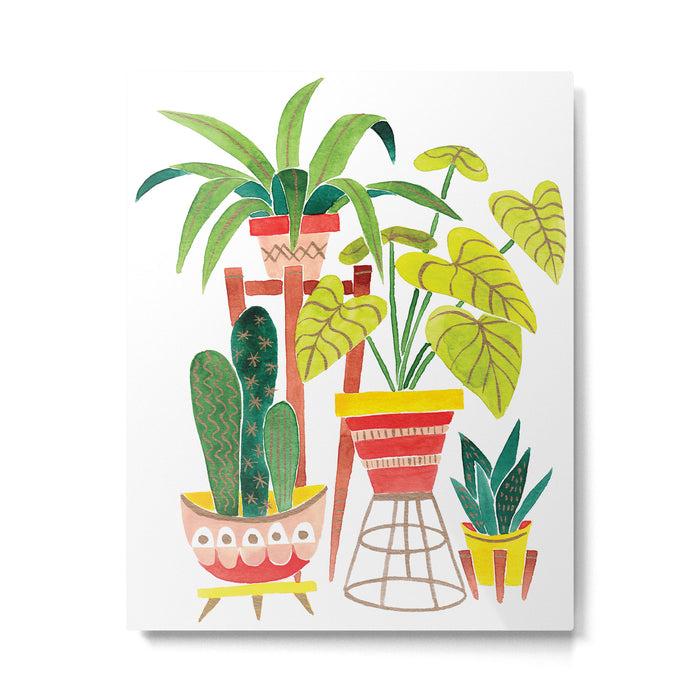 Happy Plants Happy Home Metal Print Gallery Image 1