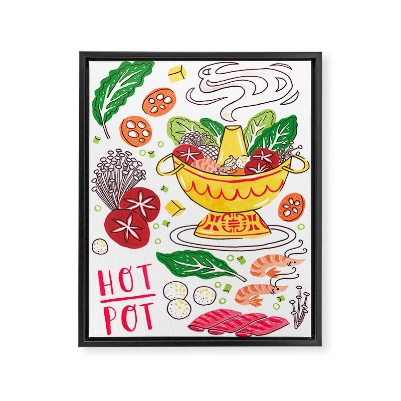 Hot Pot Shabu Shabu Soup Framed Canvas Print Gallery Image 8