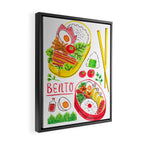 Japanese Bento Rice Lunch Box with Chopsticks & Onigiri Framed Canvas Print Gallery Image 2