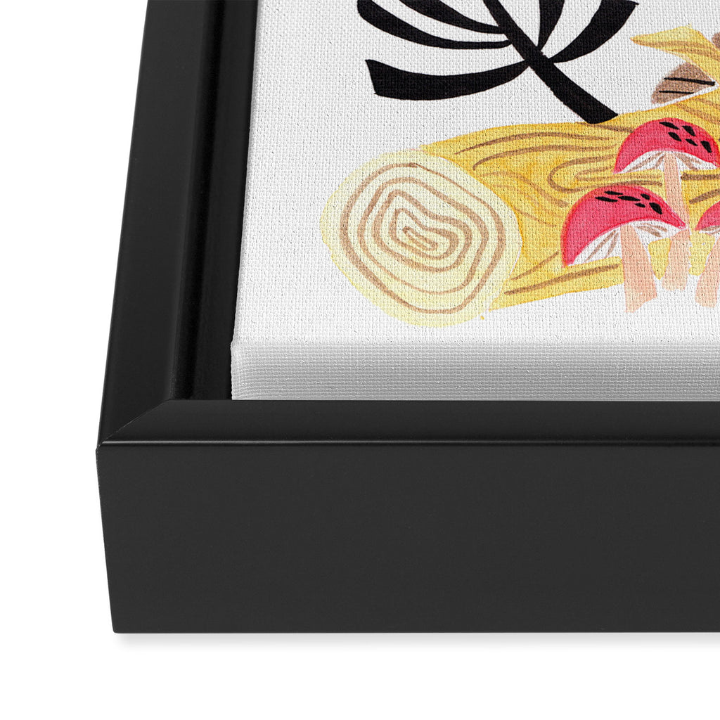 Little Birdy on a Log Framed Canvas Print Gallery Image 3