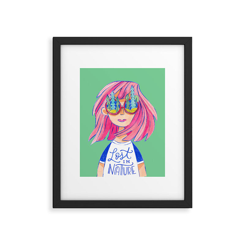 Lost in Nature Girl Portrait Framed Art Print Gallery Image 6