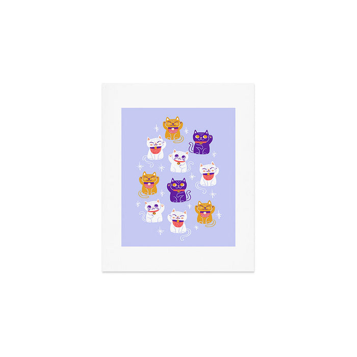 Lucky Waving Kitty Cat Maneki Neko Art Print Gallery Image 1