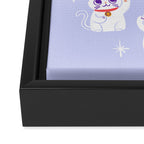 Lucky Waving Kitty Cat Maneki Neko Framed Canvas Print Gallery Image 3