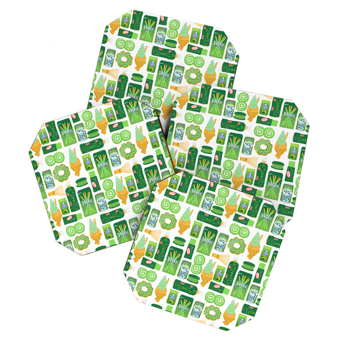 Matcha Green Tea Snacks Coaster Gallery Image 1