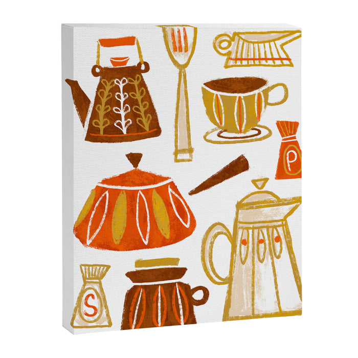 Mid Century Modern Kitchen Canvas Print Gallery Image 1