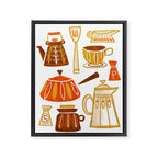 Mid Century Modern Kitchen Framed Canvas Print Gallery Image 6