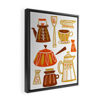 Mid Century Modern Kitchen Framed Canvas Print Gallery Image 2