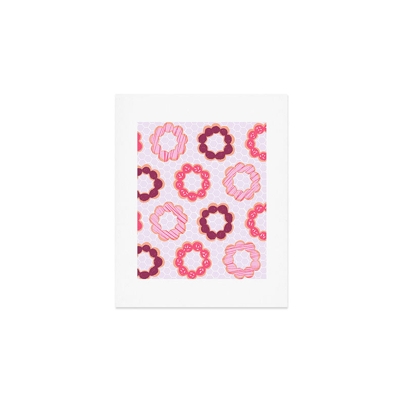 Mochi Donuts Pattern Art Print Gallery Image 1