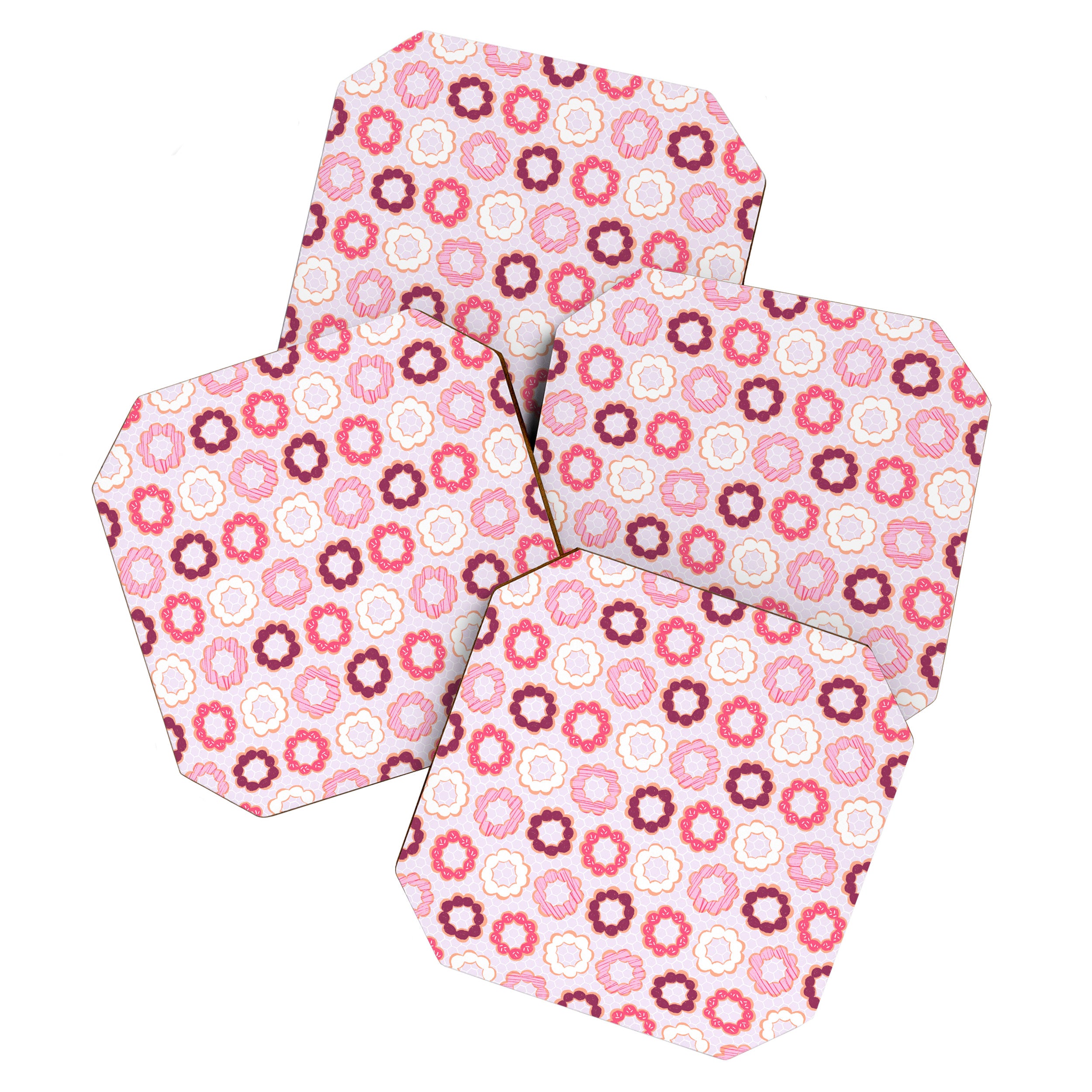 Mochi Donuts Pattern Coaster Gallery Image 1