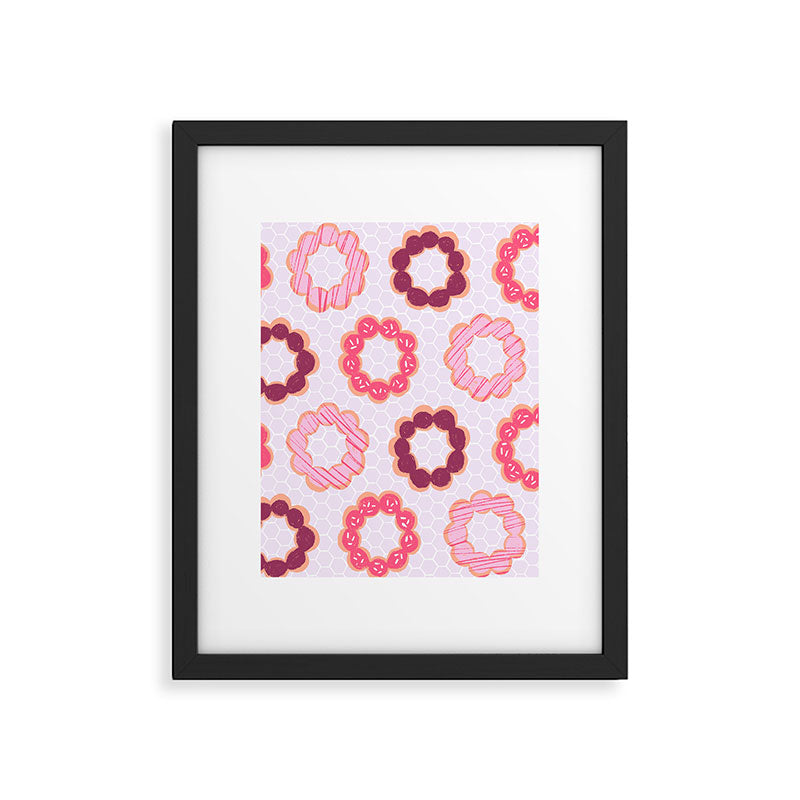 Mochi Donuts Pattern Framed Art Print Gallery Image 6
