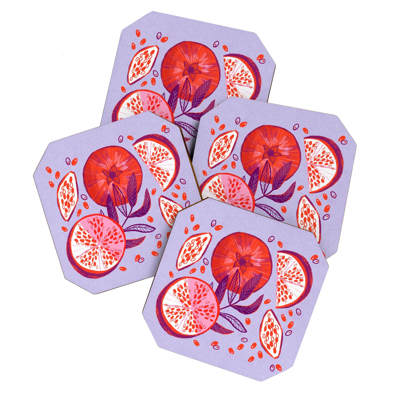 Pomegranate Fruit Still Life Coaster Gallery Image 1