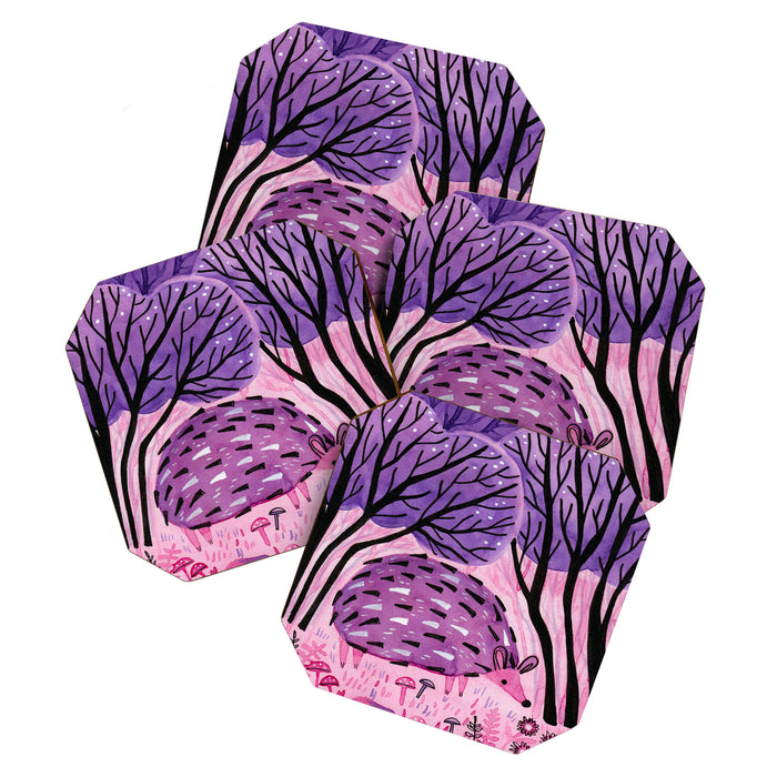 Purple Hedgehog Coaster Gallery Image 1