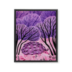 Purple Hedgehog Framed Canvas Print Gallery Image 6