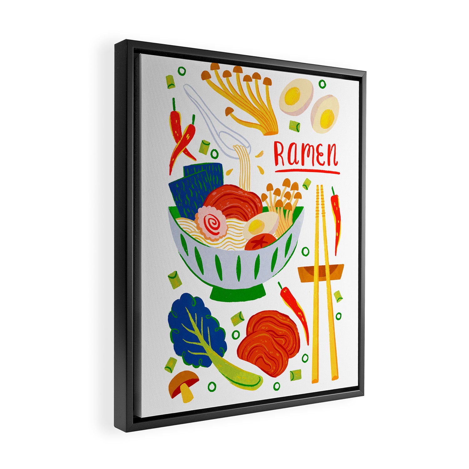 Ramen Noodles Framed Canvas Print Gallery Image 2