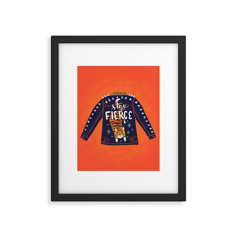 Stay Fierce Tiger Jacket Framed Art Print Gallery Image 6
