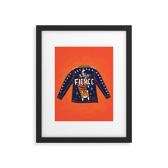 Stay Fierce Tiger Jacket Framed Art Print Gallery Image 1