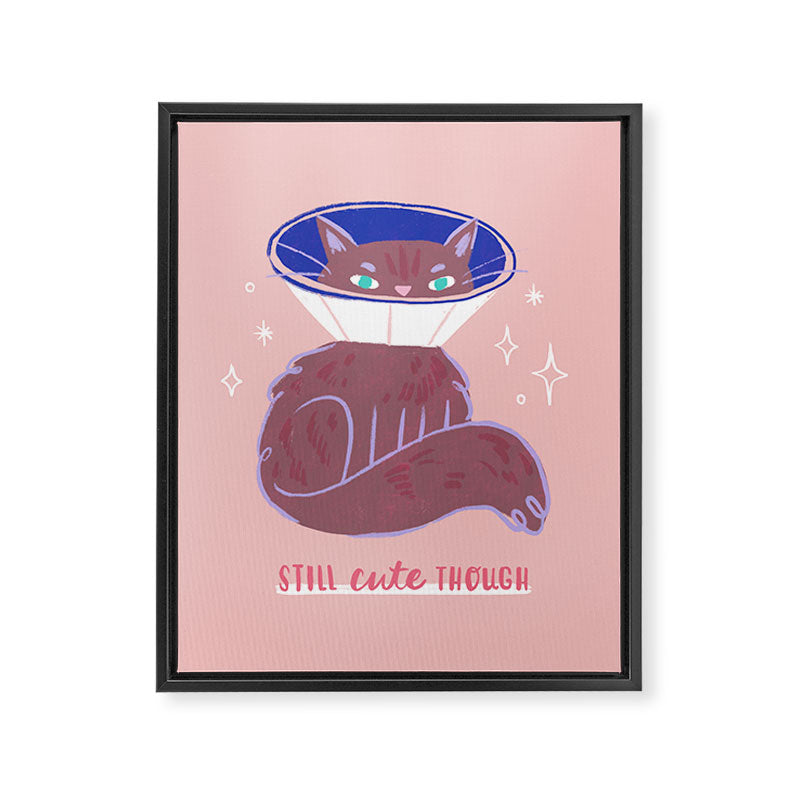 Still Cute Though - Cute Cat Framed Canvas Print Gallery Image 6